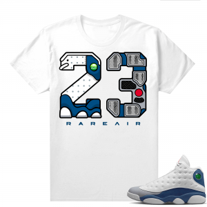 French Blue 13s Shirts White Rare Air Sole