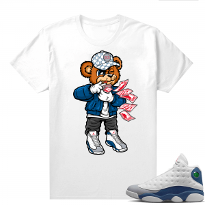 French Blue 13s Shirts White Rich Bear