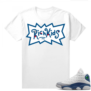 French Blue 13s Shirts White Rich Kids