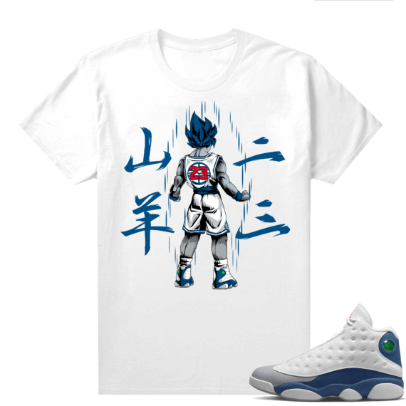 French Blue 13s Shirts White Saiyan 23