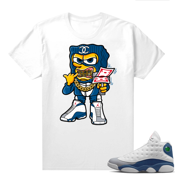 French Blue 13s Shirts White Savage Mode