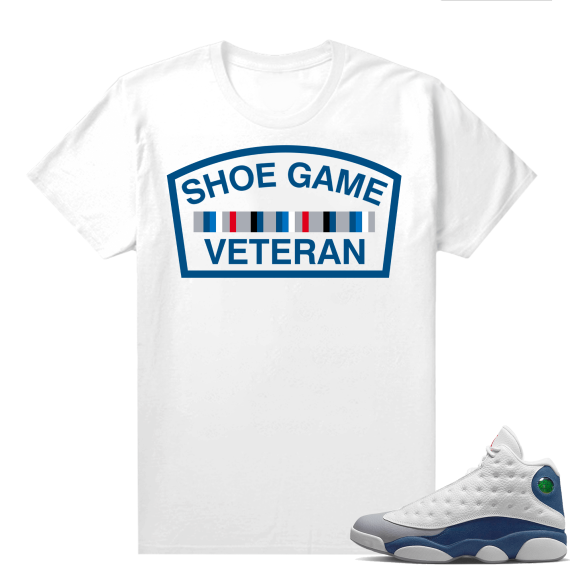 French Blue 13s Shirts White Shoe Game Veteran