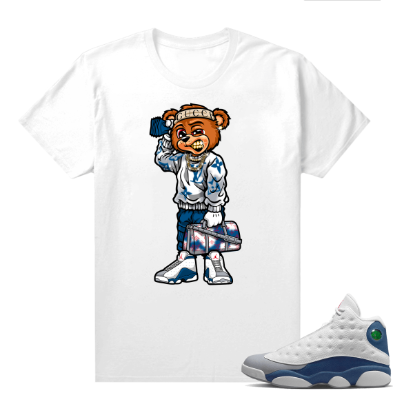 French Blue 13s Shirts White Soulja Bear