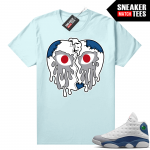 French Blue 13s Shirts to match Tees Light Blue Crying Heart