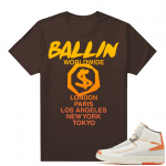 Jordan 2 Orange Sail Maison Chateau Rogue Shirts Brown Ballin Worldwide