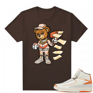 Jordan 2 Orange Sail Maison Chateau Rogue Shirts Brown Cash Cannon Bear