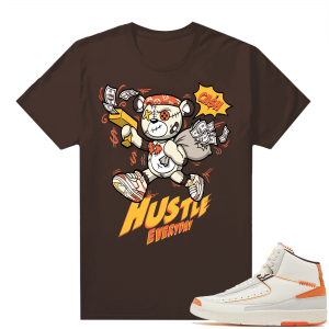 Jordan 2 Orange Sail Maison Chateau Rogue Shirts Brown Hustle Bear