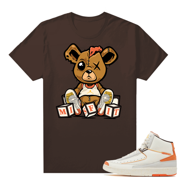 Jordan 2 Orange Sail Maison Chateau Rogue Shirts Brown Misfit Teddy