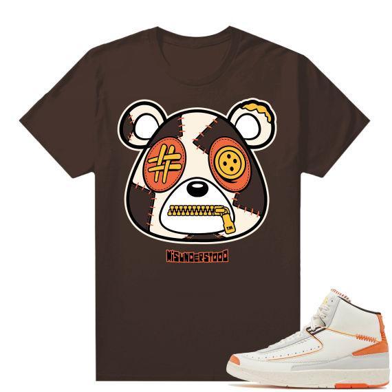 Jordan 2 Orange Sail Maison Chateau Rogue Shirts Brown Misunderstood Bear