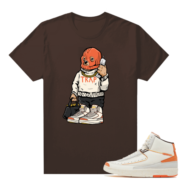 Jordan 2 Orange Sail Maison Chateau Rogue Shirts Brown Trap Bear