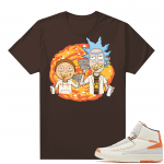 Jordan 2 Orange Sail Maison Chateau Rogue Shirts Brown Trap Rick N Morty