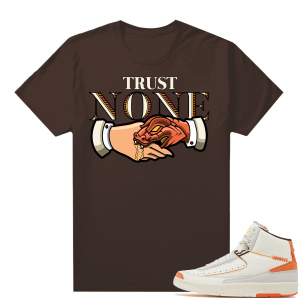 Jordan 2 Orange Sail Maison Chateau Rogue Shirts Brown Trust None