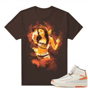 Jordan 2 Orange Sail Maison Chateau Rogue Shirts Brown Watercolor Aaliyah