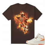 Jordan 2 Orange Sail Maison Chateau Rogue Shirts Brown Watercolor MJ Finesse