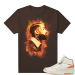 Jordan 2 Orange Sail Maison Chateau Rogue Shirts Brown Watercolor Nipsey