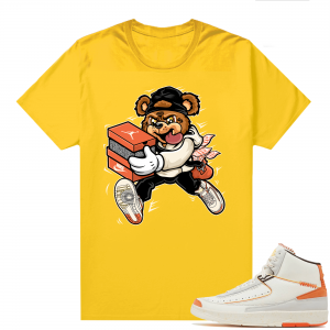 Jordan 2 Orange Sail Maison Chateau Rogue Shirts Gold Bear Sneaker Heist