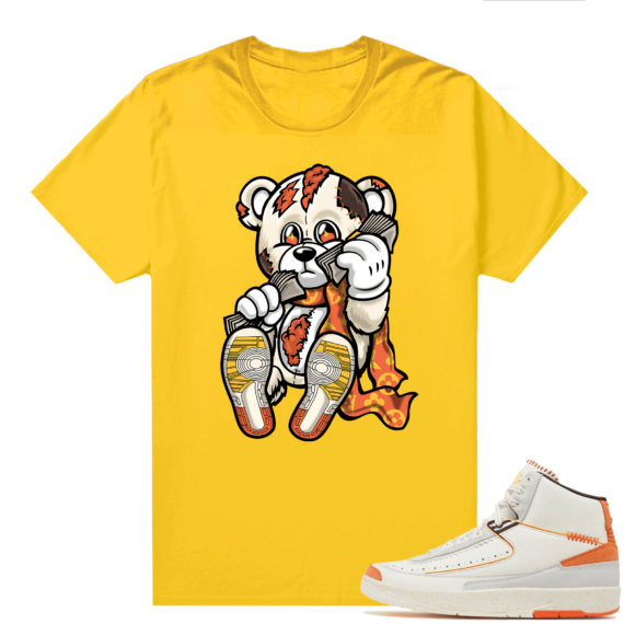 Jordan 2 Orange Sail Maison Chateau Rogue Shirts Gold Designer Bear