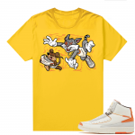 Jordan 2 Orange Sail Maison Chateau Rogue Shirts Gold Finessed