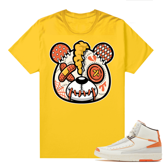 Jordan 2 Orange Sail Maison Chateau Rogue Shirts Gold Heartbreak bear