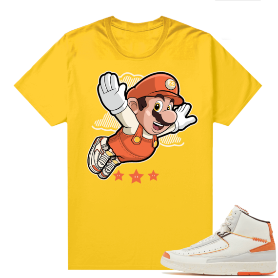 Jordan 2 Orange Sail Maison Chateau Rogue Shirts Gold Mario Fly