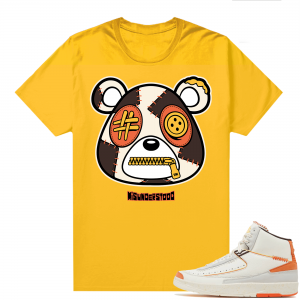 Jordan 2 Orange Sail Maison Chateau Rogue Shirts Gold Misunderstood Bear