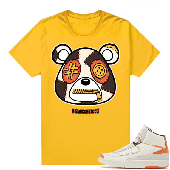 Jordan 2 Orange Sail Maison Chateau Rogue Shirts Gold Misunderstood Bear