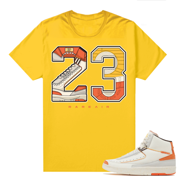 Jordan 2 Orange Sail Maison Chateau Rogue Shirts Gold Rare Air 23 Sole