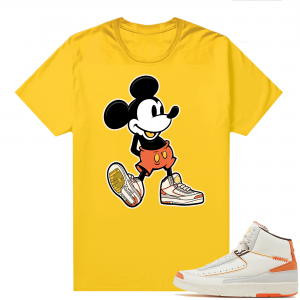 Jordan 2 Orange Sail Maison Chateau Rogue Shirts Gold Sneakerhead Mickey