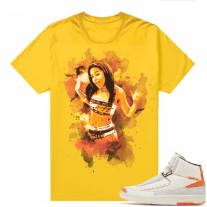 Jordan 2 Orange Sail Maison Chateau Rogue Shirts Gold Watercolor Aaliyah