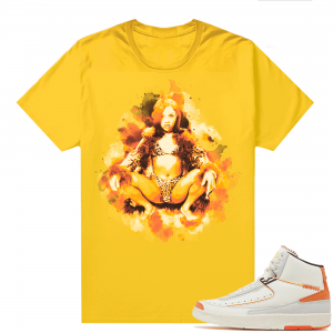 Jordan 2 Orange Sail Maison Chateau Rogue Shirts Gold Watercolor Lil Kim