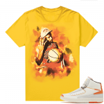 Jordan 2 Orange Sail Maison Chateau Rogue Shirts Gold Watercolor MJ 3 Peat