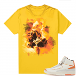 Jordan 2 Orange Sail Maison Chateau Rogue Shirts Gold Watercolor Pop Smoke