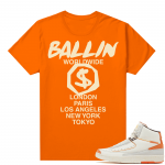 Jordan 2 Orange Sail Maison Chateau Rogue Shirts Orange Ballin Worldwide