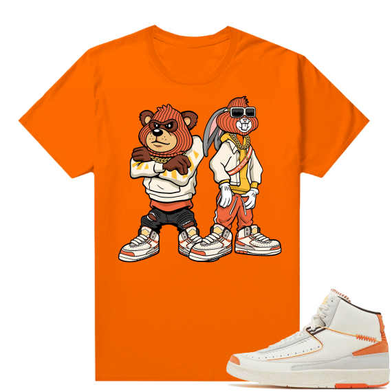 Jordan 2 Orange Sail Maison Chateau Rogue Shirts Orange Big Steppas