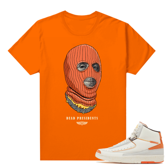 Jordan 2 Orange Sail Maison Chateau Rogue Shirts Orange Dead Presidents