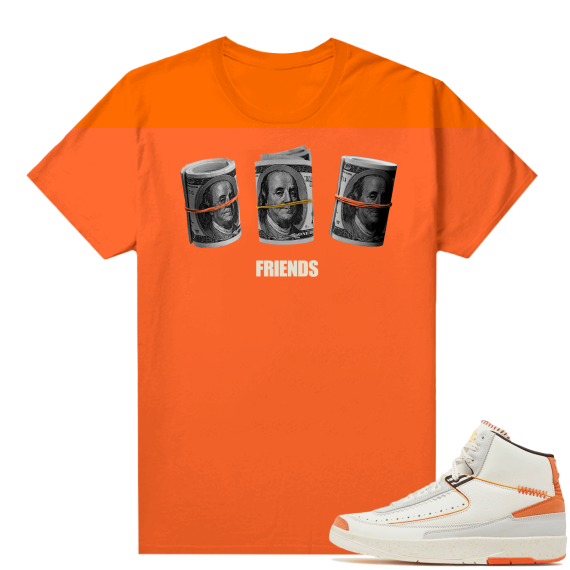 Jordan 2 Orange Sail Maison Chateau Rogue Shirts Orange Friends