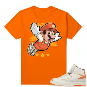 Jordan 2 Orange Sail Maison Chateau Rogue Shirts Orange Mario Fly