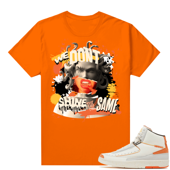 Jordan 2 Orange Sail Maison Chateau Rogue Shirts Orange Medusa