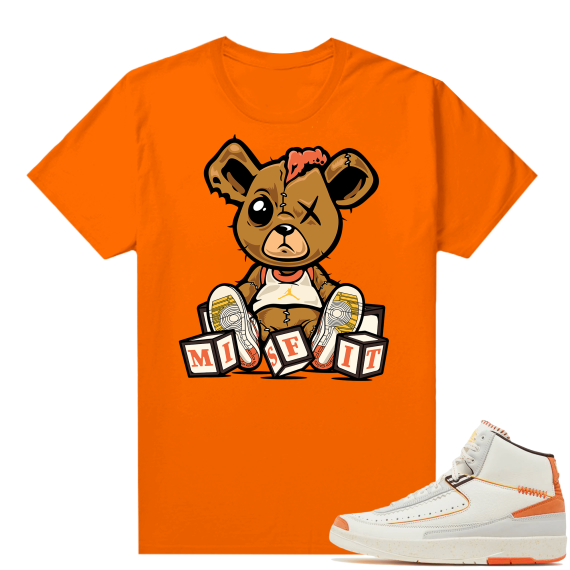 Jordan 2 Orange Sail Maison Chateau Rogue Shirts Orange Misfit Teddy