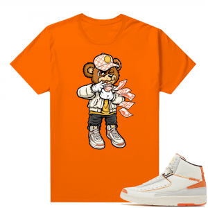 Jordan 2 Orange Sail Maison Chateau Rogue Shirts Orange Rich Bear