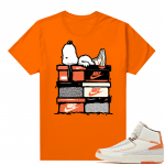 Jordan 2 Orange Sail Maison Chateau Rogue Shirts Orange Sneakerhead Snoopy