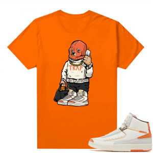 Jordan 2 Orange Sail Maison Chateau Rogue Shirts Orange Trap Bear