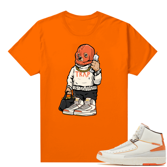 Jordan 2 Orange Sail Maison Chateau Rogue Shirts Orange Trap Bear