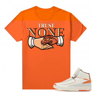 Jordan 2 Orange Sail Maison Chateau Rogue Shirts Orange Trust None