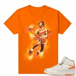 Jordan 2 Orange Sail Maison Chateau Rogue Shirts Orange Watercolor MJ