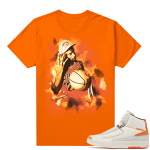 Jordan 2 Orange Sail Maison Chateau Rogue Shirts Orange Watercolor MJ 3 Peat