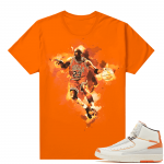 Jordan 2 Orange Sail Maison Chateau Rogue Shirts Orange Watercolor MJ Finesse