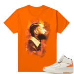 Jordan 2 Orange Sail Maison Chateau Rogue Shirts Orange Watercolor Nipsey