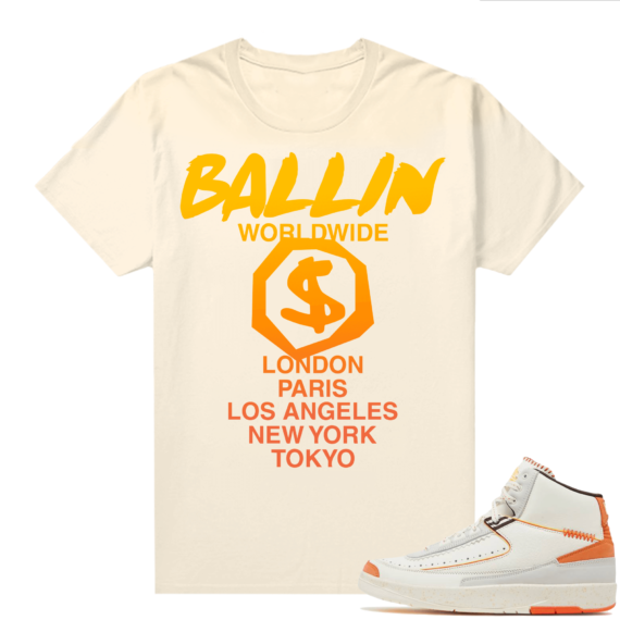 Jordan 2 Orange Sail Maison Chateau Rogue Shirts Sail Ballin Worldwide