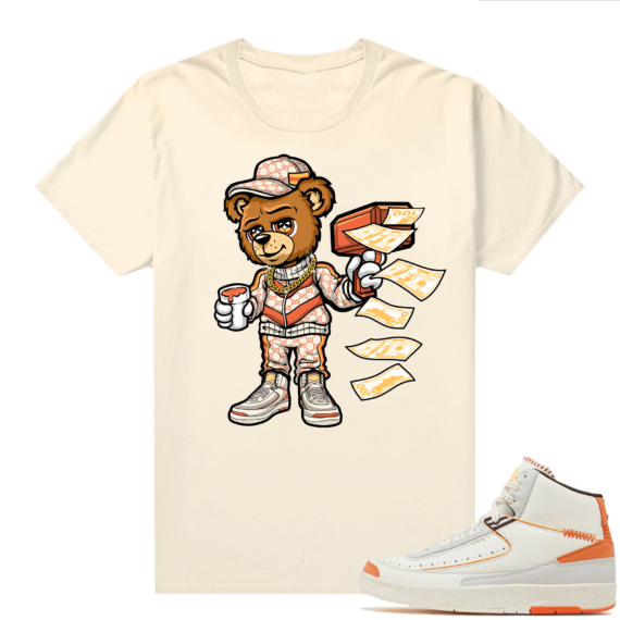 Jordan 2 Orange Sail Maison Chateau Rogue Shirts Sail Cash Cannon Bear